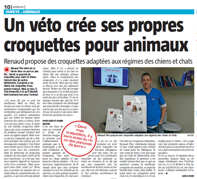 Un vétérinaire originaire de Oupeye crée ses propres croquettes