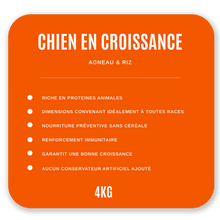 Charger l&#39;image dans la galerie, Croquettes Vétérinaires - Chien en Croissance 4 kg- Agneau / Riz
