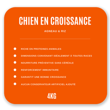 Charger l&#39;image dans la galerie, Croquettes Vétérinaires - Chien en Croissance 4 kg- Agneau / Riz | Promo -40%
