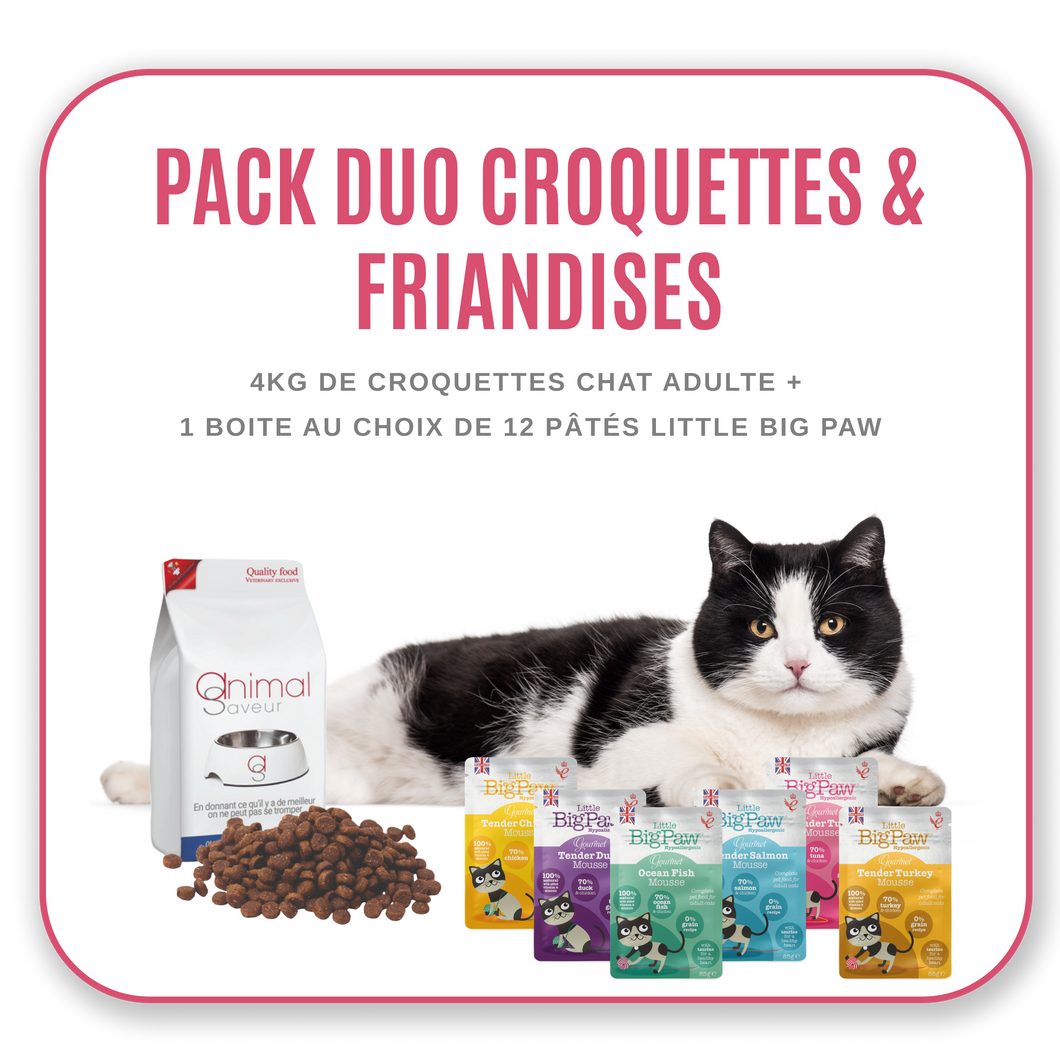 Pack Duo Croquettes & Pâtés - Chat