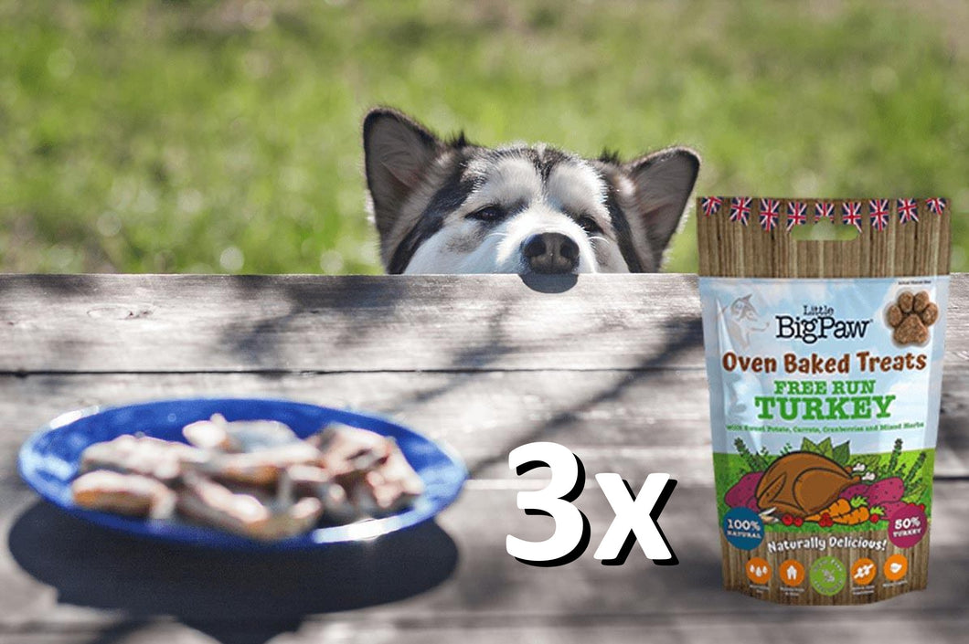 3 Packs Hondenkoekjes Kalkoen 130g