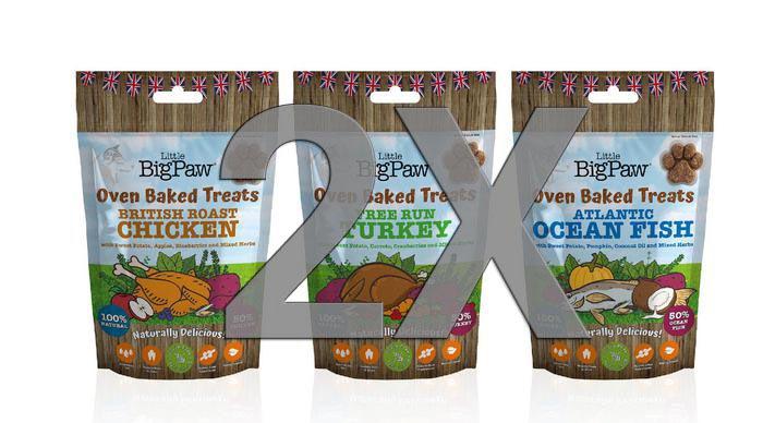 Double Pack Biscuits 100% Naturel - 3 Saveurs - Dinde, Poisson, Poulet