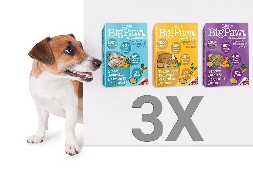 Maxi Pack 3X3 Mousses Little Big Paw Hond - 3 smaken